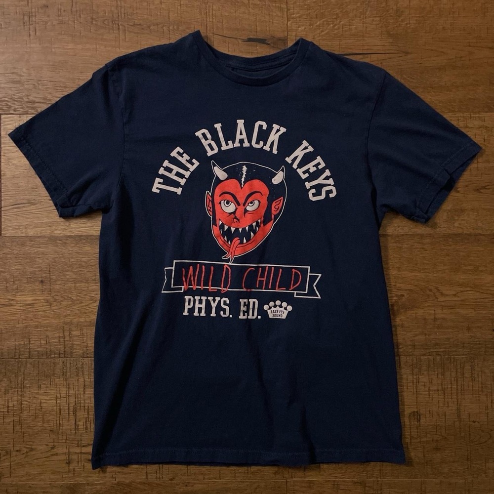 The Black Keys T-Shirt Mens Small Navy Rock Wild Child 2022 Tour Graphic Tee